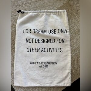 Golden Goose Purse & Sneaker Dustbag / Travel Bag | Made in Italy | White Black